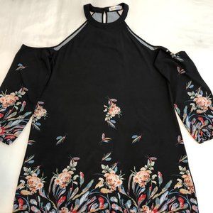 Women's Black &  Floral Dress